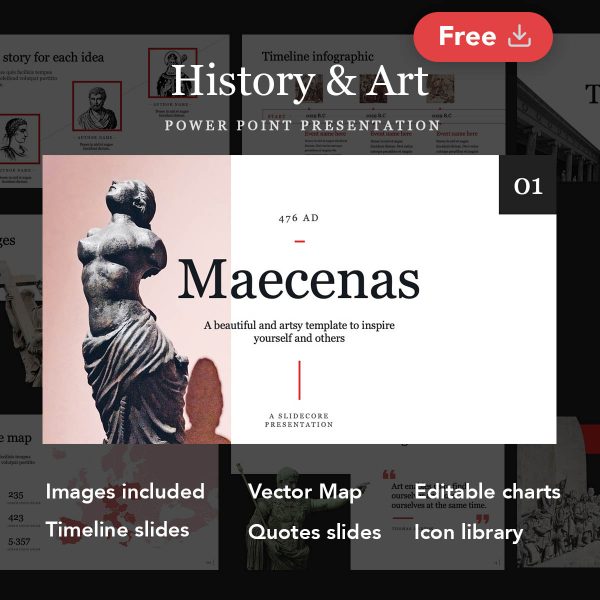 Maecenas – Template Presentasi Gratis Sejarah & Seni - INOSI APPS